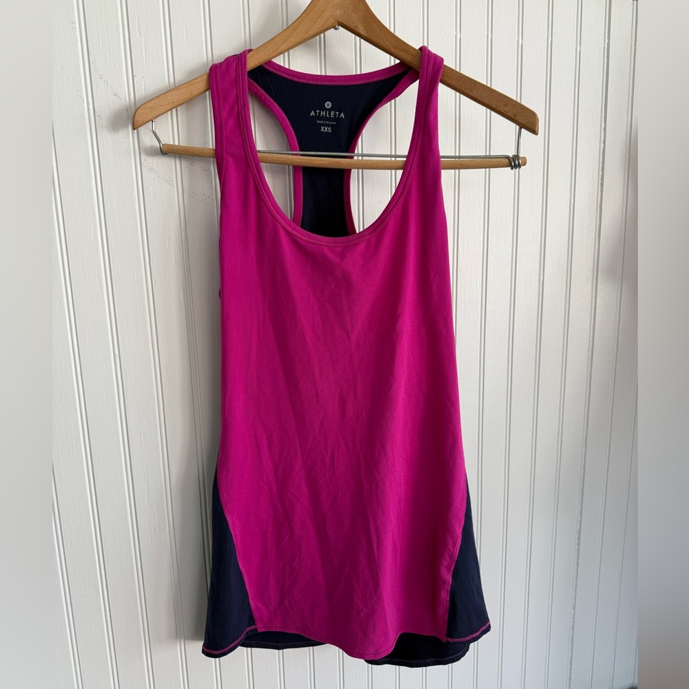 Athleta Pink Racerback Tank Top Size XXS